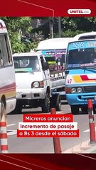 Hay preocupación en la población porque se anunció que subirán el 50% de la tarifa del pasaje de los micros en Santa Cruz