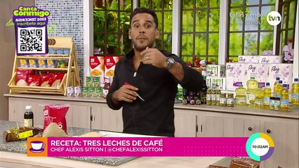 Receta: postre tres leches de café