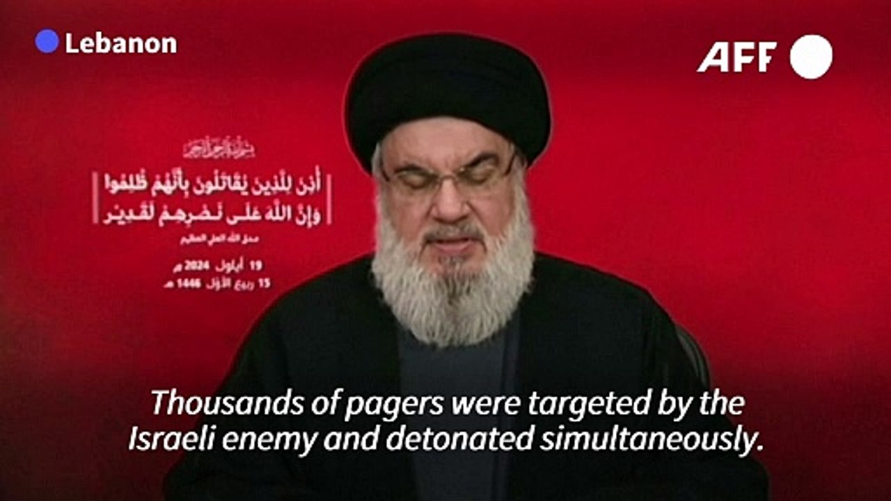 Hezbollah chief says Israel 'crossed all red lines' in device blasts