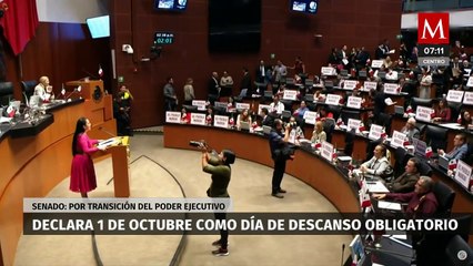 Senado declara el 1 de octubre de cada seis años como día festivo por toma de protesta presidencial