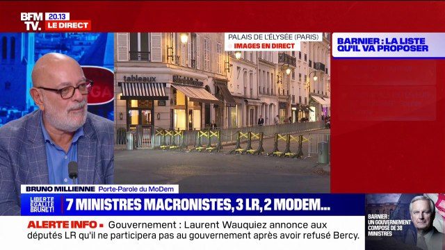 Gouvernement: Le Modem ne veut pas être dans un gouvernement où ils seraient des passagers clandestins , assure Bruno Millienne (Modem)