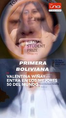 Valentina Wiñay, la alumna aymara que resalta en el Global Student Prize La joven es la primera boliviana en recibir este reconocimiento.