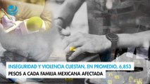 Inseguridad y violencia cuestan, en promedio, 6,853 pesos a cada familia mexicana afectada