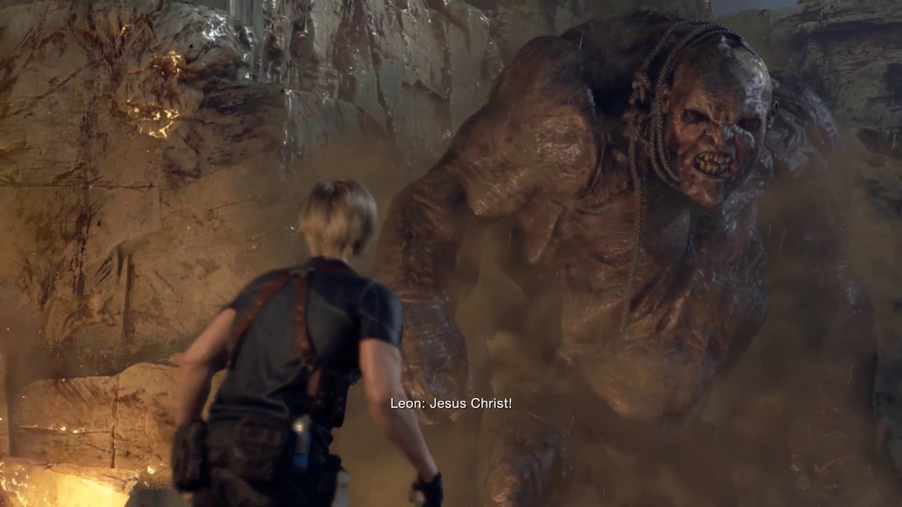 Resident Evil 4 Remake | El Gigante (Great Giant Monster) Boss Fight in 4K PC 60 FPS