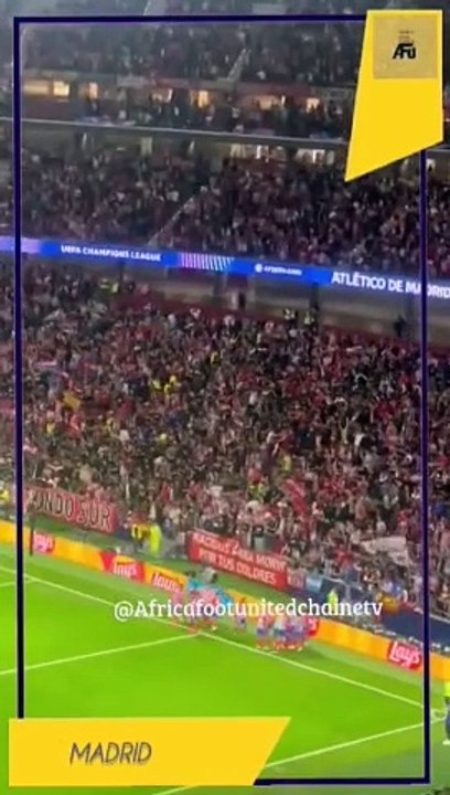 Le but de la délivrance dans les ultimes minutes de la rencontre 2 à 1 pour l'Atletico , but marqué par Gimenez   