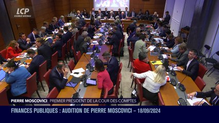 Audition à l'Assemblée nationale - Finances publiques : audition de Pierre Moscovici - 18/09/24