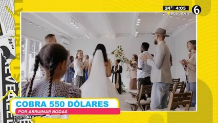Hombre cobra 500 dólares por arruinar bodas