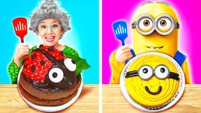 NOUVEAUX défis de cuisine 123 GO! CHALLENGE : moi vs grand-mère ! Secrets de cuisine géniaux révélés