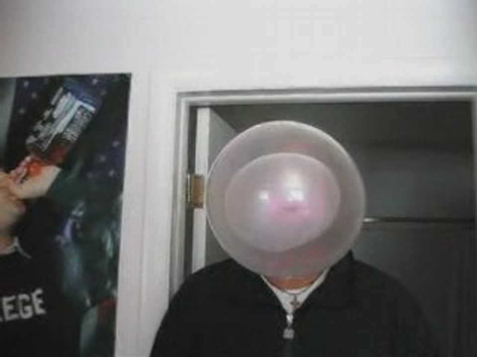 Triple bulles de chewing-gum