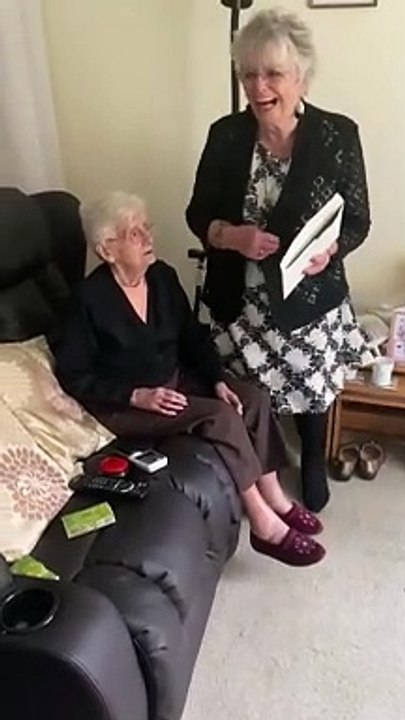 Irene Sawyer celebrates 100th birthday with card from the King