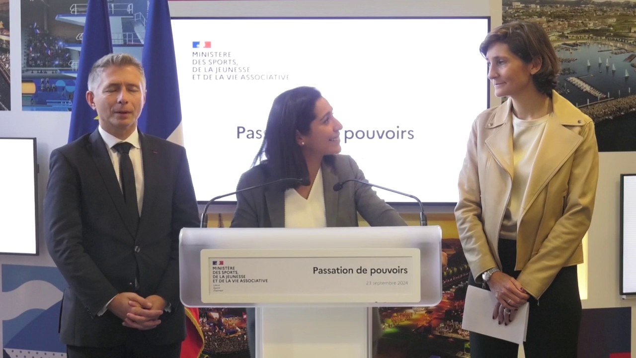 Amélie Oudéa-Castéra (ministre sortante des Spo...
