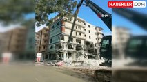 Hatay'da 6 Katlı Bina Kontrollü Olarak Yıkıldı