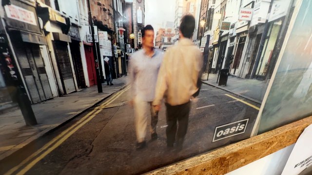 Oasis reflections at The Vinyl Whistle Record Store Leeds