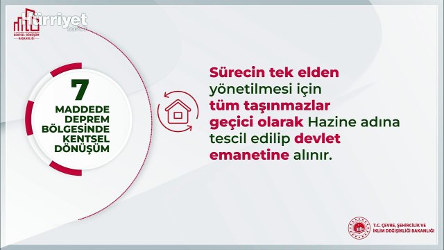 7 maddede deprem bölgesinde kentsel dönüşüm süreci