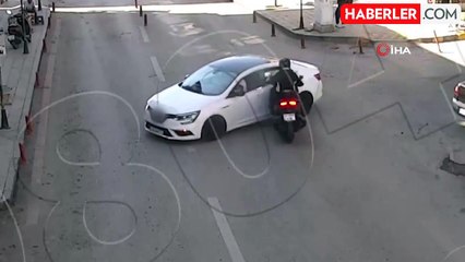 Kırıkkale'de Motosiklet Sürücüsünün Trafik Kazası