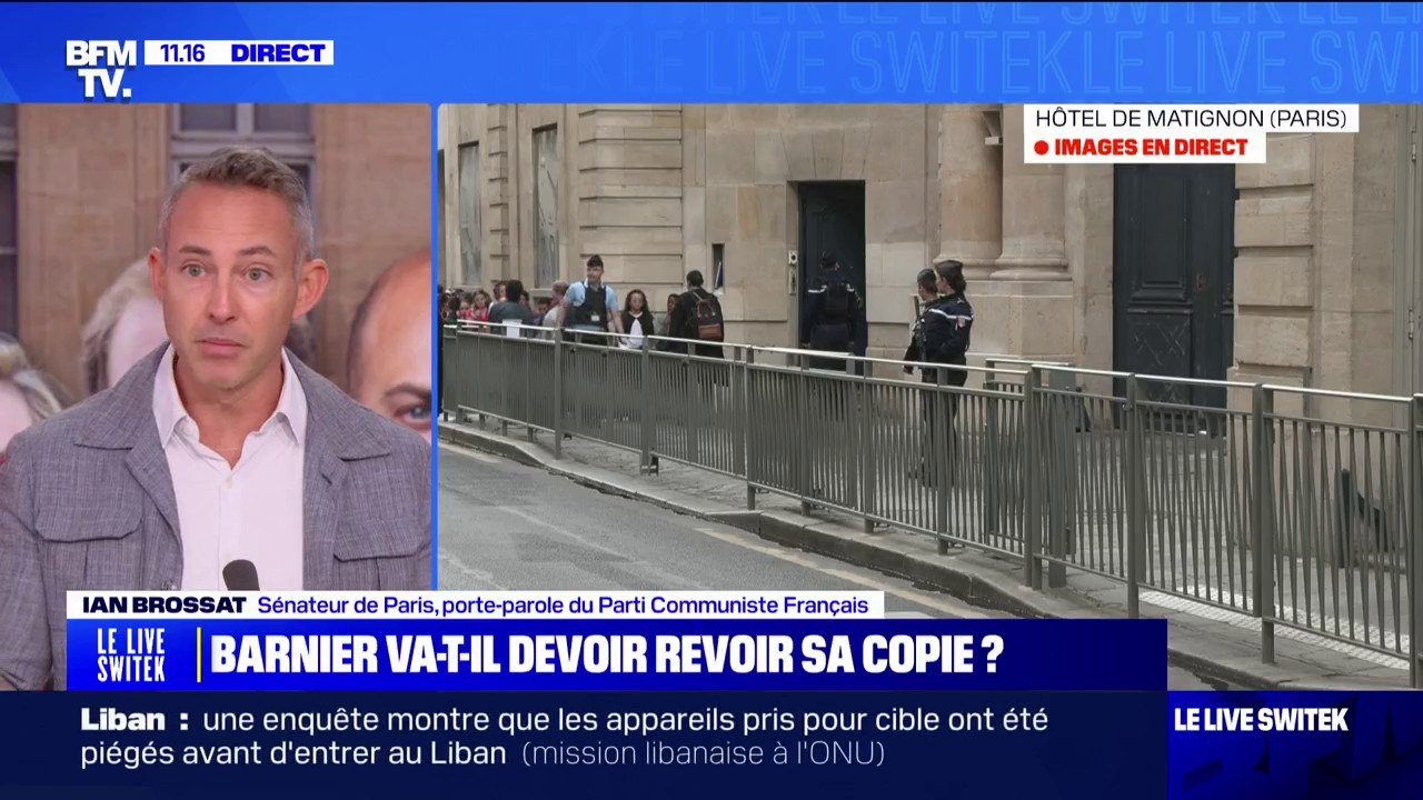 Ian Brossat (PCF), sur le gouvernement Barnier: "Ces gens ont été sortis par la grande porte de la démocratie et ils reviennent par la petite fenêtre de la magouille"