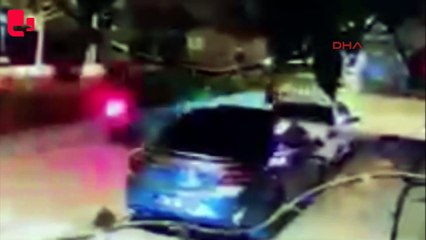 Motosikletin çarptığı kadın yaralandı; kaza anı kamerada