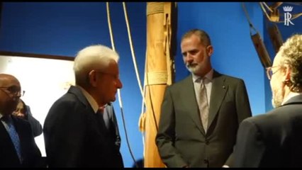 Mattarella visita Casa Colon a Las Palmas con re Felipe di Spagna