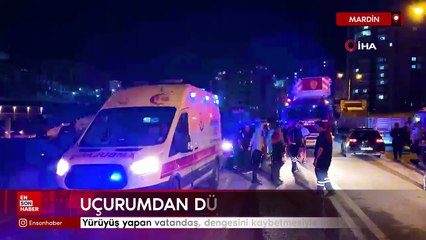 Mardin’de dengesini kaybeden vatandaş uçurumdan düştü