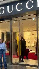 PETA campaigners crash Gucci opening