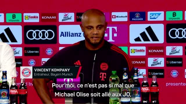 Bayern Munich - Kompany : “Pas si mal qu’Olise soit allé aux JO, il est arrivé en pleine forme !”