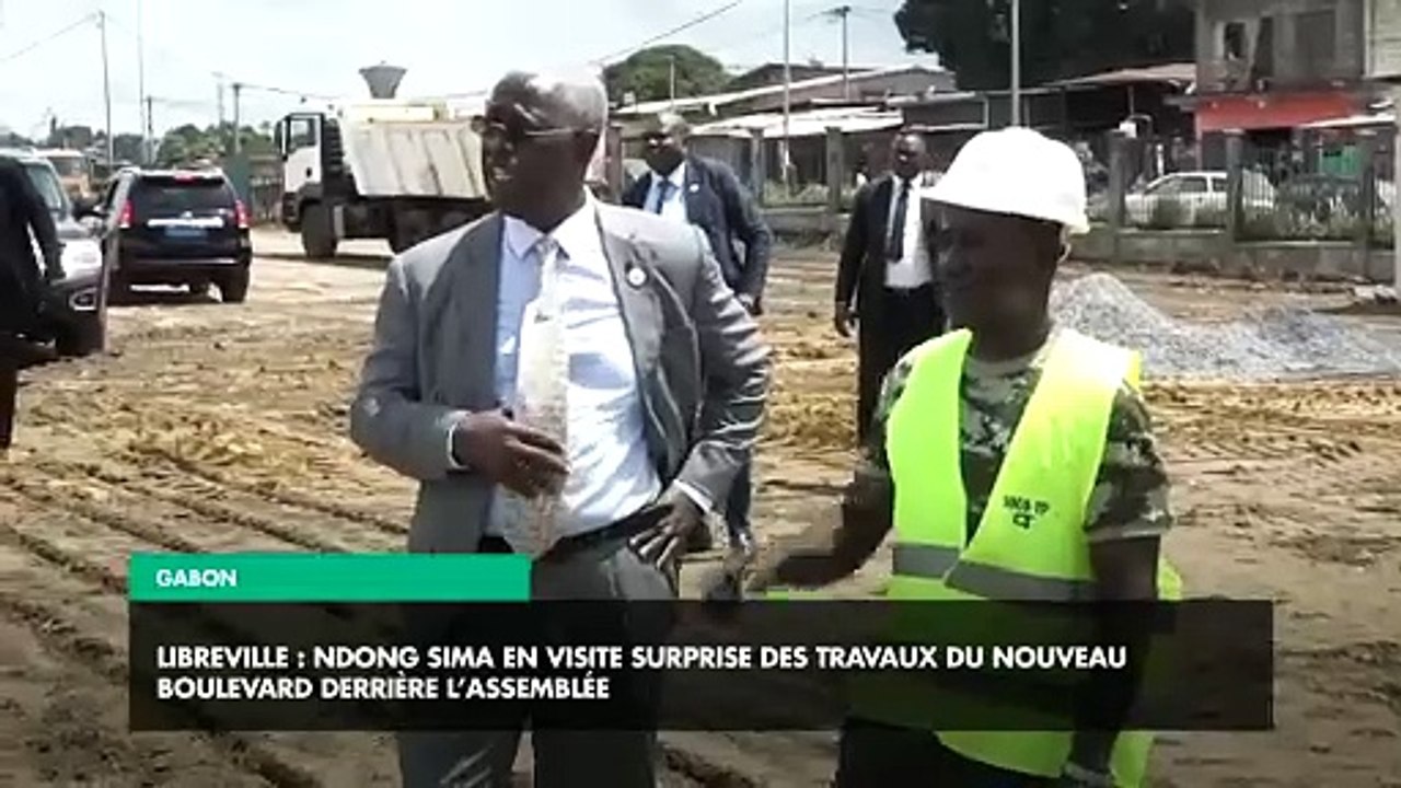 [#Reportage] Libreville : Ndong Sima en visite surprise des travaux du nouveau boulevard derrière l’Assemblée