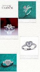 Elegant Moissanite Heart Shaped Engagement Ring