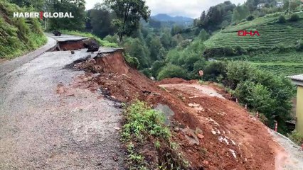 Rize'de selden çay kurtarma mücadelesi: O anlar kamerada