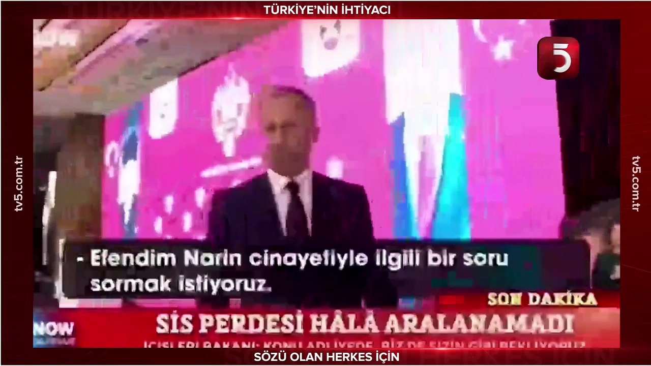 Bakan Ali Yerlikaya, Narin cinayetini soran muhabire "sus" işareti yaptı