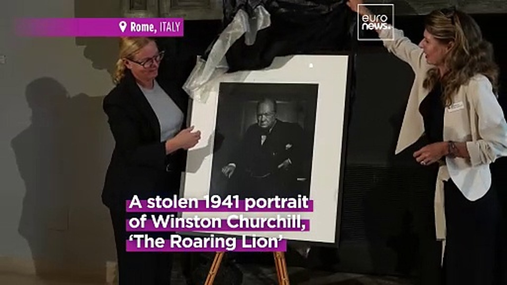 ⁣Iconic 'Roaring Lion' Churchill portrait returned to its owner after international theft