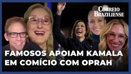 Kamala Harris e Oprah realizam comício repleto de celebridades