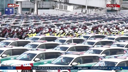 Jandarma ve Emniyete 7204 araç sirenlerle göreve başladılar