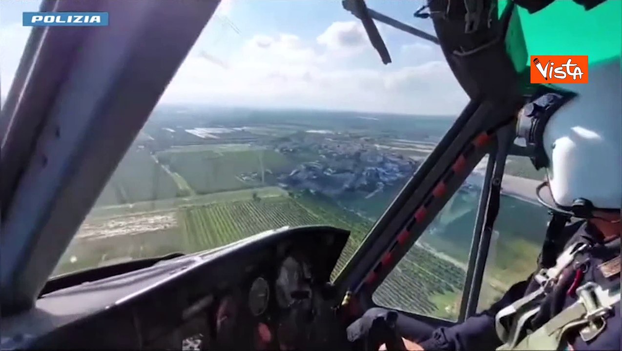 Maltempo Emilia-Romagna, gli allagamenti a Motta, Traversara e Faenza visti da elicottero Polizia