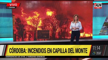  CONTINÚAN LOS INCENDIOS EN CÓRDOBA: LA RUTA 38 CORTADA