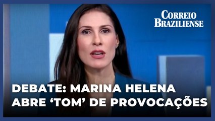 Marina Helena provoca Boulos e Datena em debate no SBT