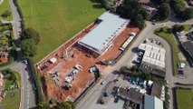 Warren Radmore of Aerial Dimensions drone footage of the Crediton Lidl store and area 140924crediton
