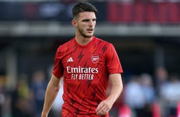 Declan Rice is dissapointed after Arsenal draw Champions League opener with Atalanta
