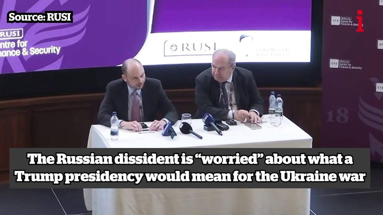 The Russian dissident Vladimir Kara-Murza is “worried” about Donald Trump potentially becoming US President and giving Vladimir Putin a “face-saving exit” from war in Ukraine