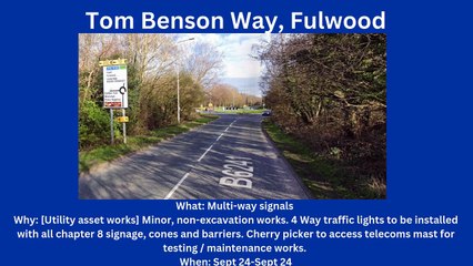 Roadworks starting in Preston & South Ribble (23/9- 29/9)