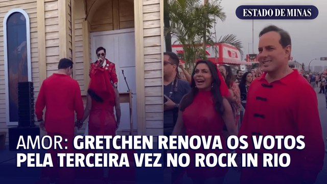 Amor: Gretchen renova os votos pela terceira vez no Rock in Rio