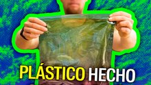 Plástico hecho con algas
