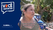 Moradora Ediene Goulart reclama de lixo acumulado dentro do Canal do Galo, na Sacramenta