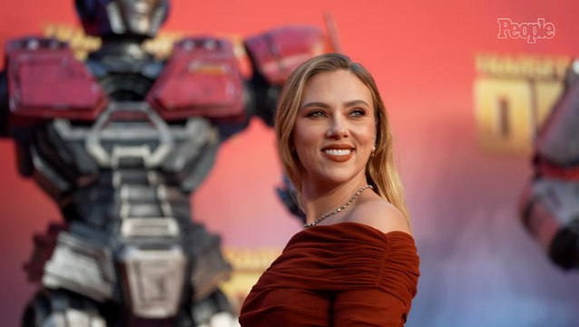 Scarlett Johansson Serves Autumnal Glam in Rust-Red Gown and Matching Makeup at Transformers One Premiere