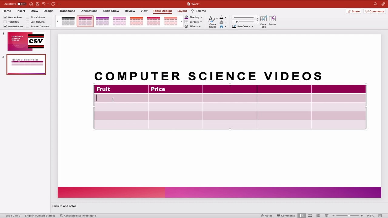 How to USE Microsoft PowerPoint On a Mac - Tutorial 9 - Inserting a Table - Basic Tutorial | New