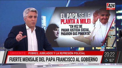   FUERTE MENSAJE DEL PAPA FRANCISCO AL GOBIERNO
