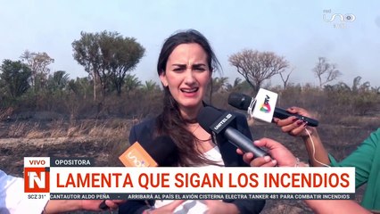 Opositora lamenta que sigan los incendios en Viru Viru