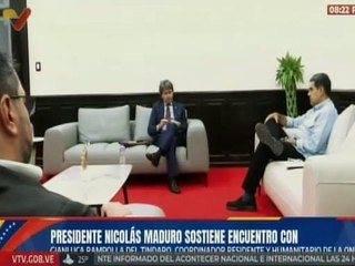 Pdte. Maduro presenta pruebas del plan fascista contra Venezuela al representante de la ONU Gianluca Rampolla