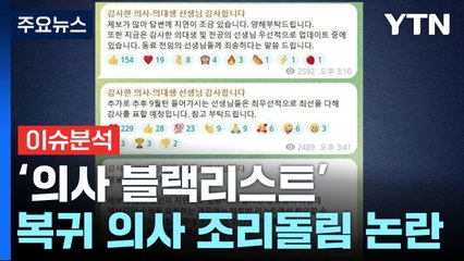 '의료계 블랙리스트' 작성자 첫 구속...수사 속도 내나? / YTN