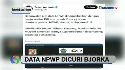 Viral! Bjorka Bocorkan 6 Juta NPWP Termasuk Jokowi