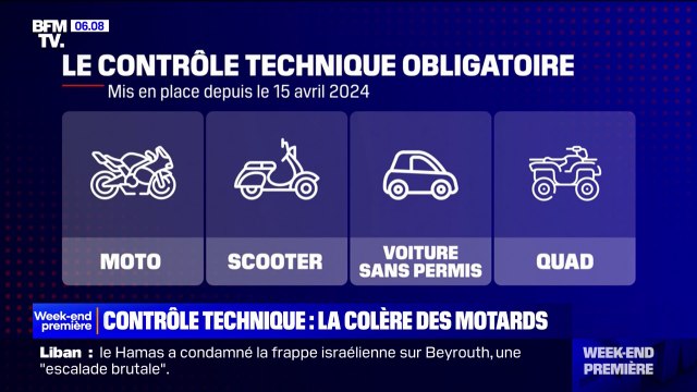 Plusieurs manifestations de motards prévues ce week-end contre l'instauration du contrôle technique obligatoire pour les deux-roues